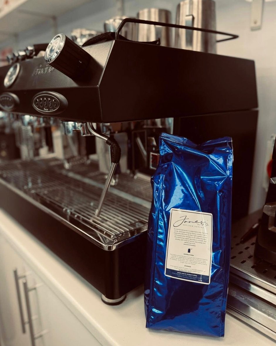 Jones Colombian/Welsh blend coffee served at Blas Aberdyfi