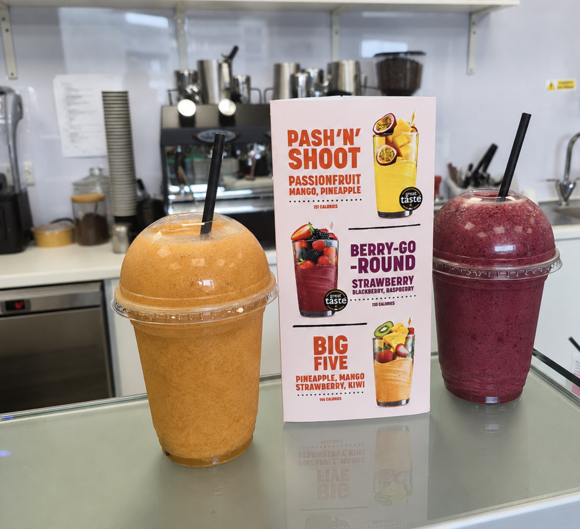 LoveStruck smoothies served chilled at Blas Aberdyfi