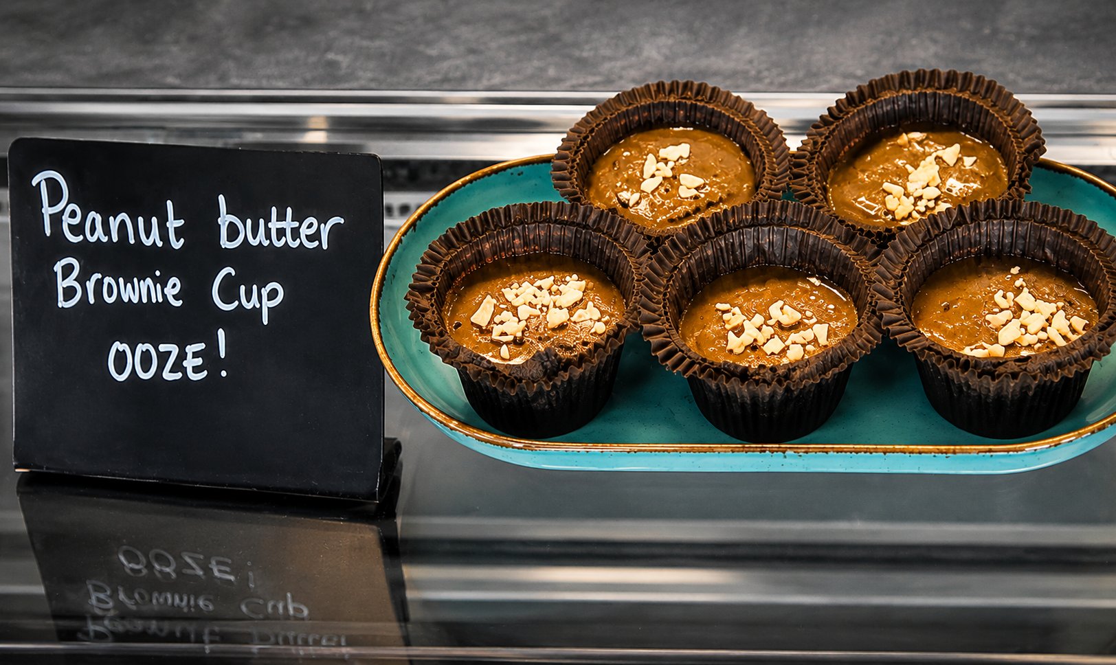 Peanut butter brownie cup ooze bakes — Blas Aberdyfi's legendary warm baked desserts